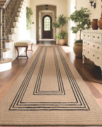 LUMI 3x10 Jute Runner Rug Non Slip for Hallway, Natural Rustic Carpet No Shedding, Farmhouse Braided Area Mat Indoor High Traffic for Living Room, Entryway, Kitchen, Laundry