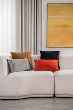 Lumbar Pillow Covers 12x20 Burnt Orange: Pack of 2 Cozy Soft Velvet Rectangular Modern Luxury Decorative Throw Pillow Cases for Sofa Couch Living Room Bed Home Decor