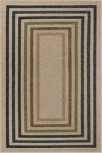 Lahome Enfys Modern Geometric Easy Jute Rug, 4x6 Washable Indoor Outdoor Carpet for Patio Living Room Farmhouse Natural Area Rug, Non Slip Contemporary Throw Mat for Entryway Office Dining Room