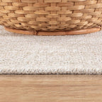CAMILSON Easy Jute Rug 5x7, Indoor Outdoor Off-White Color Fiber Area Rugs for Living Room Patio and Kitchen Rug Herringbone Seagrass Woven Design Easy-Cleaning Washable Outside Carpet Alfombras 5 x 7