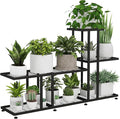 Corner Plant Stand Indoor Outdoor Plant Stands for Patio Black Metal Corner Plant Shelf 7 Tier Multiple Pots Planter Display Rack for Garden Office Living Room Decor,Heavy Duty & Thick (7-Tier)