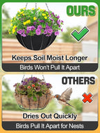 4pcs 14in Thick Felt Hanging Basket Liners - Heavy-Duty 400GSM Non-Woven Fabric Round Planter Liner for Garden Wall Flower Hanging Baskets, Replacement for Coco Fiber Liner