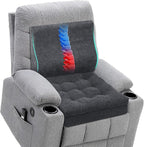 HAVARGO Recliner Cushions for Elderly with Lumbar Support, Patent Design 20x20x5 Inch Thick Chair Cushion Soft Tufted Dual Layer Booster Seat Cushions for Seniors Recliner Risers Gray 1 Set