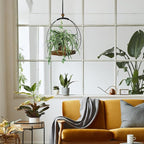 Hanging Planter for Indoor Plants - Outdoor Plant Hanger, Mid Century Metal Plant Hanger, Indoor Conner Ceiling, Gift for Mom, Plant Lovers, Housewarming