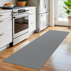 EARTHALL Washable Runner Rug 2x6 Ft Non Slip Runners for Hallways Cotton Rubber Backed Kitchen Runner Braided Indoor Floor Carpet Runners for Entryway, Hallway, Kitchen, Bedroom, Charcoal Gray
