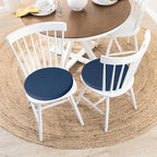 Tromlycs 14 Inch Round Bar Stool Cushion Non-Slip Foam Seat Pad Removable Cover for Circle Chairs (14x14 Inches, Navy Blue)
