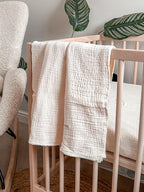 meowcards Muslin Swaddle Blankets for Baby, Unisex Baby Boys Girls Essentials, Large 47 x 47 inches, Boho Receiving Blankets Newborn Registry Must Haves (Beige & Sage, Printed)