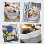 INDRESSME Large Rope Baskets - Organizing Storage, 21.7 x 13.8 Inch, Living Room, Kids, Decorative Nursery, Laundry, Towel, Gift Basket, Blue