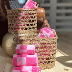 WHW Whole House Worlds Made by Nature Seagrass Baskets, Set of 2 Ovals, Handwoven Open Weave, Handles, 15.75 and 14.25 Inches