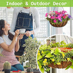 Riare 2 Pack 10 Inch Round Coco Liners Replacement- 100% Natural Coconut Coir Liners for Hanging Baskets, Garden Flower Vegetables Planter Pot, Window Box, Fence, Decks