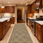 Washable 2' x 6' Runners for Hallways, Non Slip Long Floor Runner for Kitchen, Entryway Indoor, Stain Resistant Rubber Backing Floral Decor Rug (Goldenrod)