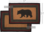 VHC Brands Wyatt Stenciled Bear Jute Rug Rect w/Pad 20x30