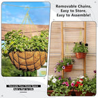 garini 3 Pack, 23 Inch Hanging Baskets Chain, Gold Hanging Chains with Hooks Flower Pot Chain Replacement Plant Hangers for Planters, Bird Feeders and Lanterns