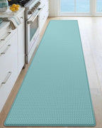 DEXI Kitchen Floor Mats Cushioned Anti Fatigue,17x79,Long Standing Runner Rug Waterproof, Comfort Memory Foam Padded for Front Sink Laundry, Turquoise
