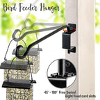 Qiang Ni Plant Hanger Outdoor: 12 Inch Bird Feeder Bracket for Garden Patio Decor - 2 PCS Swivel Adjustable Wall Mount Plant Hook for Hanging Flower Baskets