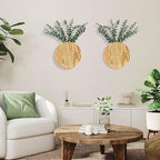 Set of 2 Wall Planter for Indoor Plants, Boho&Farmhouse Wall Decor for Living Room, Bathroom,Hanging Planter for Artificial Flower Plants(Brown)