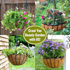 Legigo 3 Pack 16 Inch Hanging Basket Coco Liners Replacement, 100% Natural Round Coconut Coco Fiber Planter Basket Liners for Hanging Basket Flowers/Vegetables