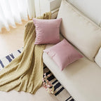 NiNi ALL Decorative Throw Pillow Covers Pack of 2, Velvet Throw Pillow Cases for Couch Pillows Cover Bedroom Living Room Outdoor Pillow Covers 20x20 Inch Dusty Pink