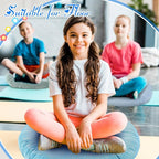 Jerify Floor Pillow Cushions Large Round Square Large Meditation Floor Pillow for Classroom Adult Meditation Picnic Party Seating Learning Daycare School(Round,Cold Colors,4 Pcs)