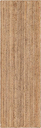 Unique Loom Braided Jute Collection Area Rug - Dhaka (2' 7" x 8' Runner, Natural)