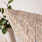 MIULEE Pack of 2 Decorative Burlap Linen Spring Throw Pillow Covers Modern Farmhouse Pillowcase Rustic Woven Textured Cushion Cover for Sofa Couch Bed 20x20 Inch Tan
