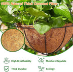 Coco Liners for Planters - 4 Pack 8 Inch Round Hanging Basket Liners, 100% Natural Coconut Fiber Replacement Liners for Hanging Baskets Planters Flowers, Plants, Vegetables (8'' Pack of 4)