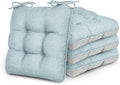 Love's cabin Memory Foam Chair Cushions Set of 4, 15.5"x15.5"x3.5" Indoor & Outdoor Seat Pads for Dining, Kitchen, Office, Patio Chairs - Light Blue