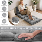 Bench Cushion for Indoor Furniture 40x20 in Velvet Thicken Indoor Window Seat Cushion, Piano Sofa, Entryway Storage, Bay Window Tufted Patio Porch Swing Bench Pad Memory Foam(Gray)
