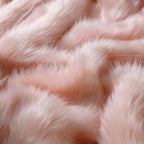HORIMOTE HOME Pink Faux Fur Throw Blanket, Long Pile Light Pink Fur Blanket, Super Warm, Soft, Cozy, Fuzzy, Fluffy Throws for Couch Bed Sofa, Aesthetic Home Room Decor Throw, 60" x 80"