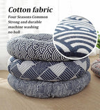 Generic Large Round Floor Cushion, Comfortable Cotton and Linen Boho Meditation Pillow Tatami Seating Cushion for Room Reading Book Nursery Room Balcony,K,60*60cm(2pcs)