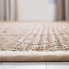 SAFAVIEH Natural Fiber Collection Runner Rug - 2'6" x 10', Natural & Beige, Seagrass, Basketweave Pattern with Border (NF114A)