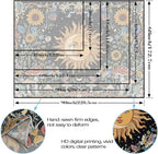 Fungarth Sun and Moon Tapestry Hippie Mushroom Boho Floral Wall Tapestry for Bedroom Aesthetic Vintage Sunflower Celestial Small Tapestries Wall Hanging for Living Room Dorm 48 x 36 Inch
