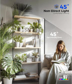 Barrina T1S Standing Grow Light for Indoor Plants with Timer, 65W 5000K High PPFD Full Spectrum, Tera Series Vertical Grow Lights Adjustable Height 5FT-5.6FT, Foot Switch, Non-Glare Design, Black