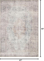 Loloi Loren Collection LQ-04 Silver/Slate 2'-3" x 3'-9" Accent Rug