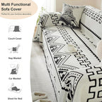 ROOMLIFE Couch Cover Blanket Loveseat Sofa Cover 2 Seat Sofa Slipcover Washable Chenille Sectional Couch Covers for 3 Cushion Couch Sofa Living Room Furniture Protector for Dogs, White 71"x118"