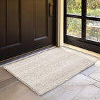 HOMEMONDE Jute Rug 2'x3' Rectangular Boho Home Decor Area Rug - Off-White Hand Woven Rustic Vintage Reversible Braided Rug for Entryway, Bedroom, Kitchen, Living Room, Hallway, Dining Room