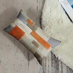 Emvency Set of 2 Orange Beige and Grey Throw Pillow Covers Modern Abstract Painting Decorative Pillow Cases Home Decor Standard Rectangle 12x20 Inches Pillowcases