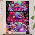 Wegklazax Fantasy Tapestry Blacklight Tapestry for Bedroom Cool Tapestries Wall Hanging for Bedroom and Living Room Pink 36×48 Inches