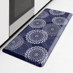 LuxStep Kitchen Mat Waterproof Kitchen Rugs for Floor Cushioned Anti-Fatigue Mat Non-Slip Standing Desk Mat Comfort Floor Mats for House Sink Office 17.3" x 39" Blue