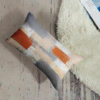 Britimes Throw Pillow Covers Modern Home Art Decor, 12 x 20 Inches Set of 2 Pillow Cases Decorative, Abstract Oil Painting Pillowcases for Bedroom, Living Room, Beige Orange