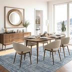 6x9 Area Rug for Living Room Washable 6x9 Non-Slip Modern Rugs for Bedroom Dinning Room Ultra-Thin Indoor Blue