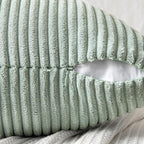 MIULEE Greyish Green Decorative Throw Pillow Covers 20x20 Inch for Couch Bed Sofa Spring Decor Pack of 2 Boho Farmhouse Throw Pillows Soft Cross Corduroy Patchwork Textured Cushion Cases