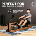 bemaxx Gym Mats Set - 18 pcs EVA Interlocking Foam Floor Tiles (12.6"x12.6"x0.4") 18sqft Protective Gym Flooring Sports Home Workout Exercise Mats Puzzle Garage Fitness Play-Room Pool Treadmill Bike