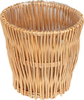 Household Essentials Small Reed Willow Waste Basket, Handwoven Basket with Removable Liner, Attractive Alternative to Plastic or Metal Cans, Natural