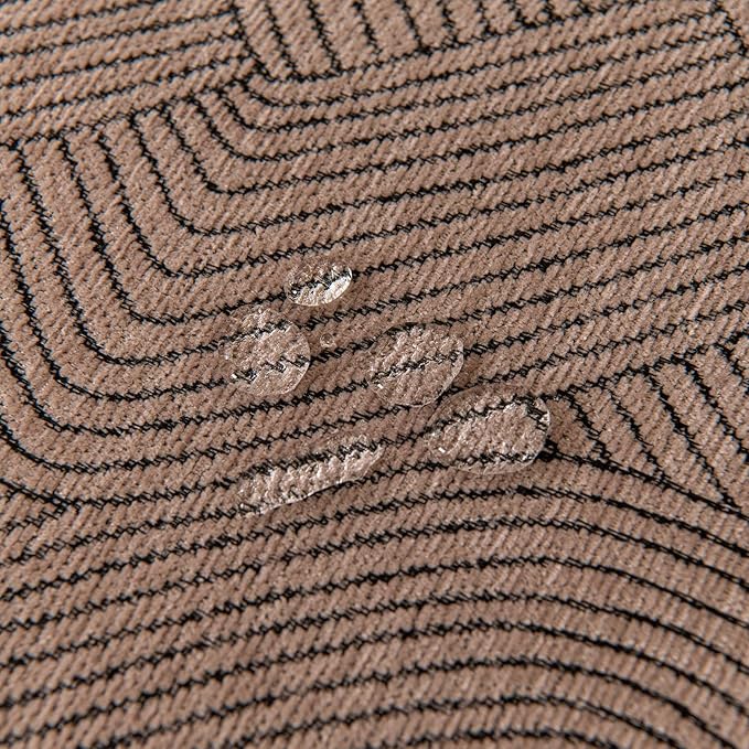 ROOMLIFE Brown Waterproof Couch Cover Sofa Covers, Chenille Couches Covers for 3 Cushion Sofas, Non Slip Soft Breathable Sofa Slipcovers for Pet, Washable Furniture Protector with Tassel,71''X134”