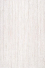 nuLOOM 6x9 Rigo Jute Hand Woven Area Rug, Off White, Solid Farmhouse Design, Natural Fiber, For Bedroom, Living Room, Dining Room, Hallway, Office, Kitchen, Entryway
