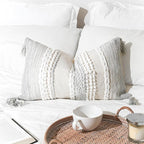BlissBlush Gray Decorative Lumbar Pillow Cover 14x24, Boho Accent Throw Pillow Case for Couch Sofa Bed, Modern Farmhouse Textured Lumbar Cushion Bedroom Living Room, Cover ONLY