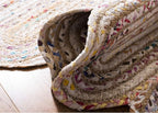 SAFAVIEH Cape Cod Collection Area Rug - 6' x 9', Ivory & Multi, Handmade Braided Jute & Cotton, Ideal for High Traffic Areas in Living Room, Bedroom (CAP208A)
