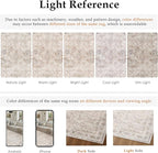 8x10 Area Rug Washable Living Room Vintage Beige Carpet Bedroom Large Indoor Non Slip Soft Low Pile Thin Stain Resistant Distressed Accent Throw Rug for Dining Office Nursery