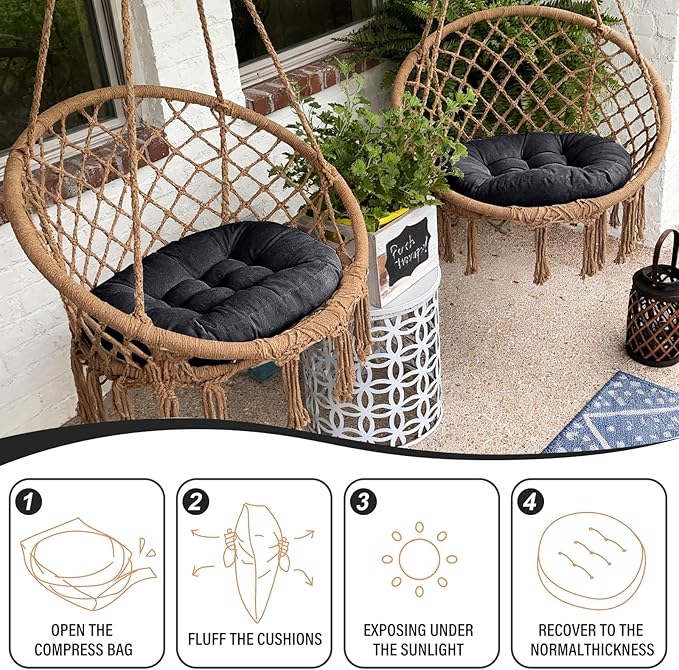 Tiita Outdoor Cushions Square Floor Pillow Thicken Tufted Seat Pad Large Floor Cushion for Yoga Meditation Living Room